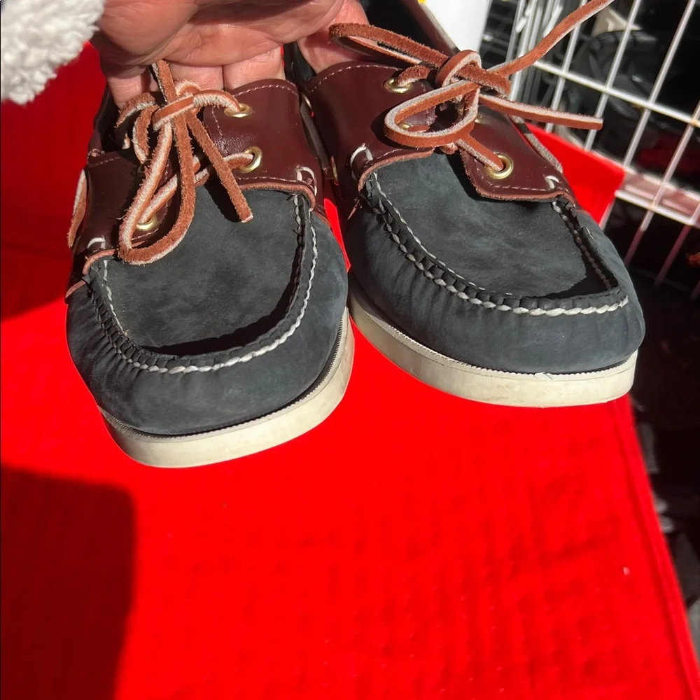 Sebago Two-Tone Leather Boat Shoes